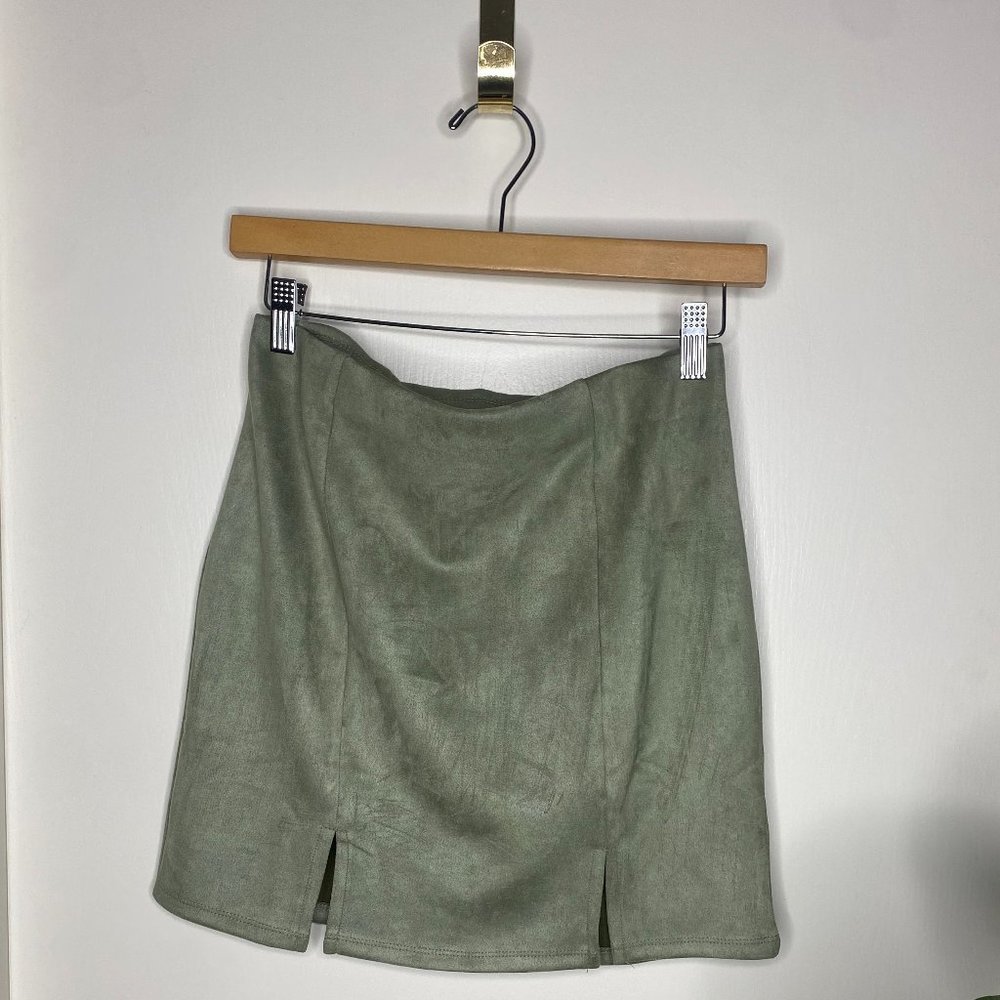 Suede Miniskirt